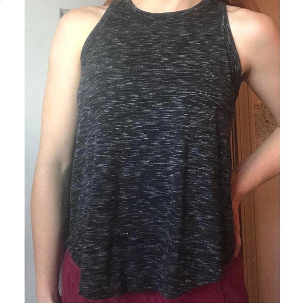Hethered Black Athletic Tank Top